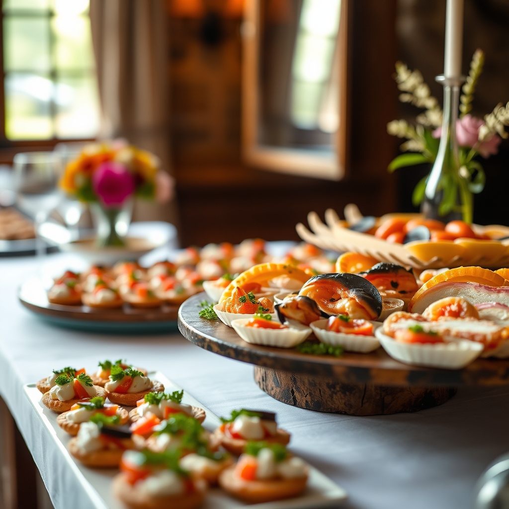 Buffet de réception du Traiteur Ascain